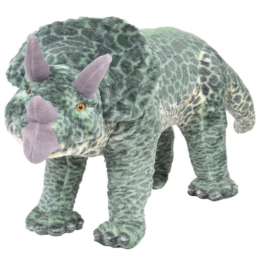 Jucărie din pluș dinozaur Triceratops în picioare, verde, XXL - WALTI WALTI