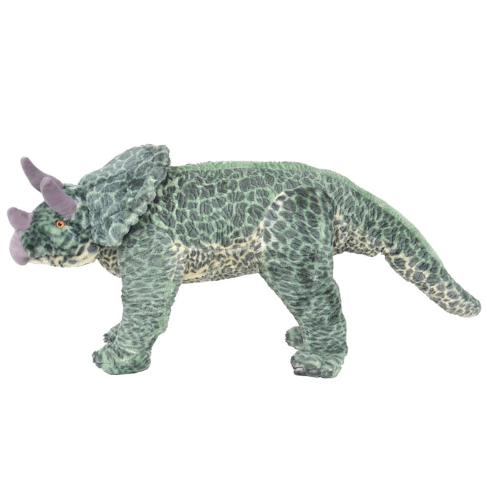Jucărie din pluș dinozaur Triceratops în picioare, verde, XXL - WALTI WALTI