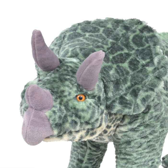 Jucărie din pluș dinozaur Triceratops în picioare, verde, XXL - WALTI WALTI