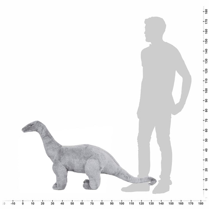 Jucărie de pluș verticală dinozaur Brachiosaurus, gri XXL WALTI