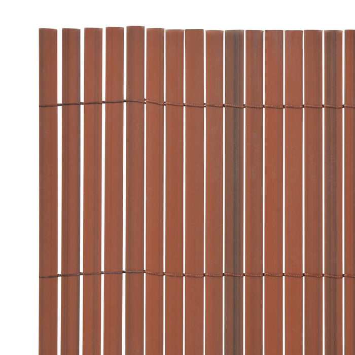 Gard de grădină cu două fețe, maro, 90 x 300 cm, PVC - WALTI WALTI