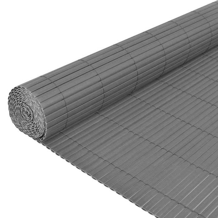Gard pentru grădină cu două fețe, gri, 150 x 500 cm, PVC WALTI