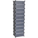 Organizator de pantofi interconectat, 10 compartimente, negru - WALTI WALTI