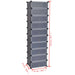 Organizator de pantofi interconectat, 10 compartimente, negru - WALTI WALTI