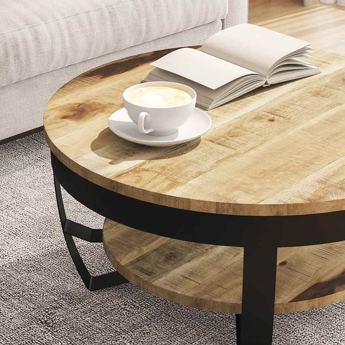 Măsuță de cafea din lemn masiv de mango nefinisat, 65 x 32 cm - WALTI WALTI