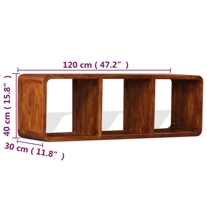 Comodă TV, lemn masiv cu finisaj tip miere, 120 x 30 x 40 cm - WALTI WALTI