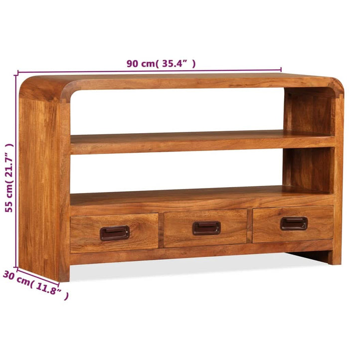 Comodă TV, 90x30x55 cm, lemn masiv de acacia - WALTI WALTI