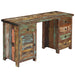 Birou cu postament, 140 x 50 x 77 cm, lemn masiv reciclat - WALTI WALTI