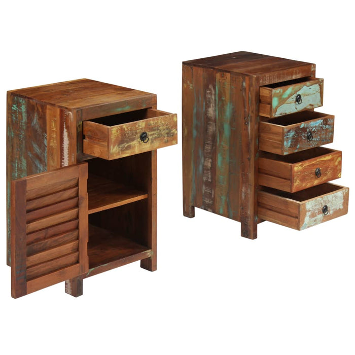 Birou cu postament, 140 x 50 x 77 cm, lemn masiv reciclat - WALTI WALTI