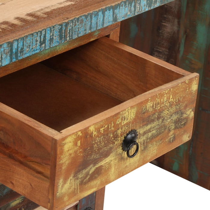 Birou cu postament, 140 x 50 x 77 cm, lemn masiv reciclat - WALTI WALTI