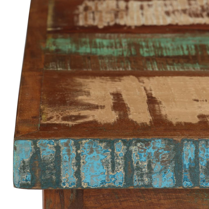 Birou cu postament, 140 x 50 x 77 cm, lemn masiv reciclat - WALTI WALTI