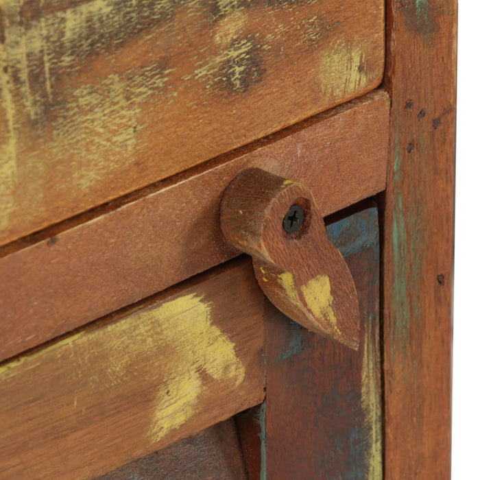 Birou cu postament, 140 x 50 x 77 cm, lemn masiv reciclat - WALTI WALTI