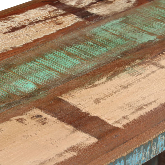 Birou cu postament, 140 x 50 x 77 cm, lemn masiv reciclat - WALTI WALTI