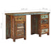 Birou cu postament, 140 x 50 x 77 cm, lemn masiv reciclat - WALTI WALTI