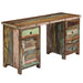 Birou cu postament, 140 x 50 x 77 cm, lemn masiv reciclat - WALTI WALTI