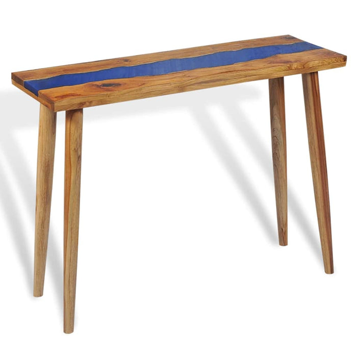 Masă consolă, 100x35x75 cm, lemn de tec și rășină WALTI