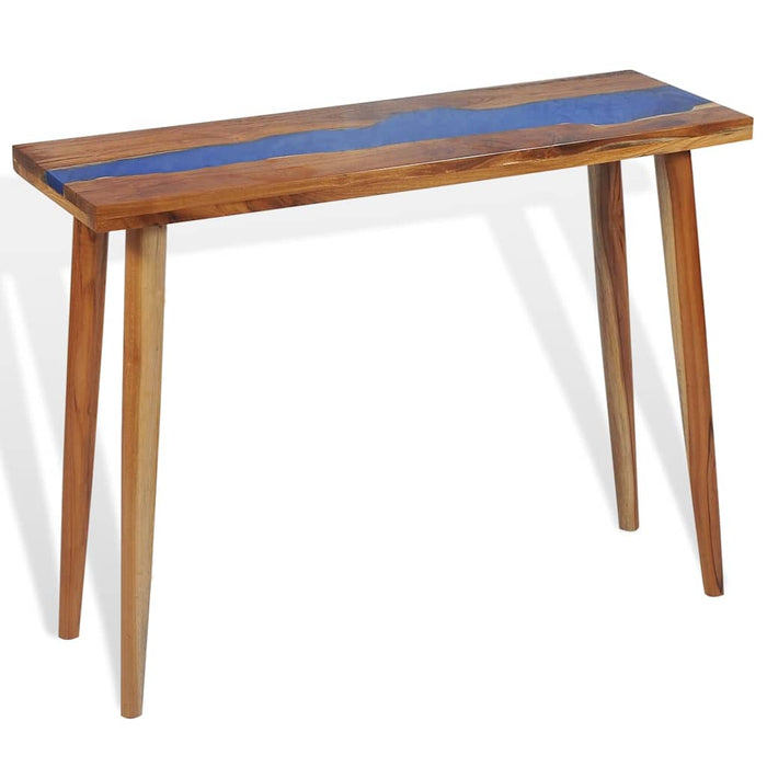 Masă consolă, 100x35x75 cm, lemn de tec și rășină WALTI