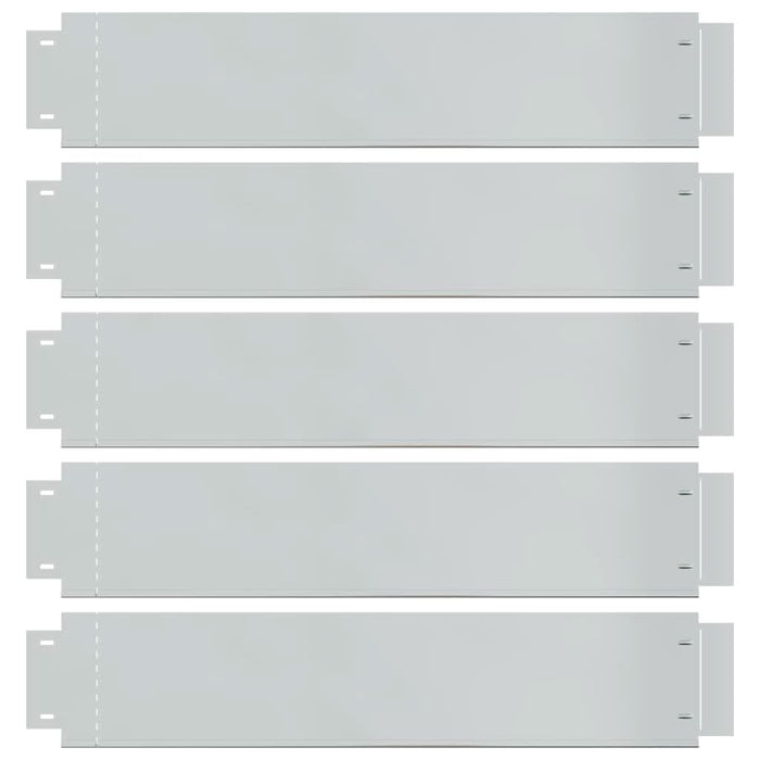 142668 vidaXL Garduri de gazon, 5 buc, oțel galvanizat, 100 x 19 cm WALTI