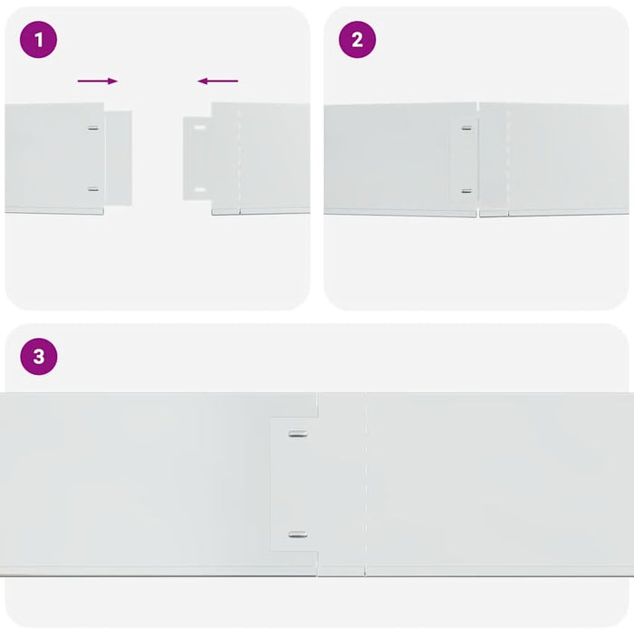 142668 vidaXL Garduri de gazon, 5 buc, oțel galvanizat, 100 x 19 cm WALTI
