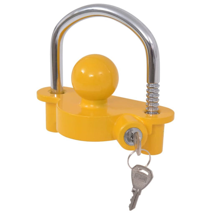 Blocare remorcă cu 2 chei Oțel și aliaj de aluminiu Galben - WALTI WALTI