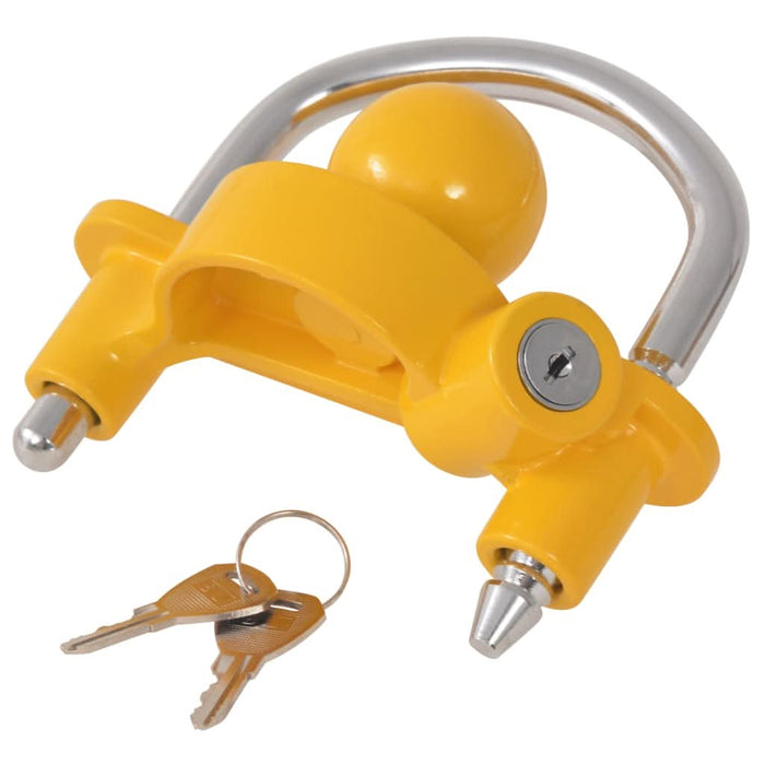 Blocare remorcă cu 2 chei Oțel și aliaj de aluminiu Galben - WALTI WALTI