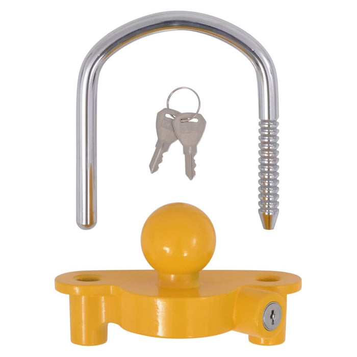Blocare remorcă cu 2 chei Oțel și aliaj de aluminiu Galben - WALTI WALTI