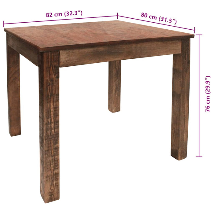 Masă de bucătărie, 82x80x76 cm, amestec lemn reciclat - WALTI WALTI