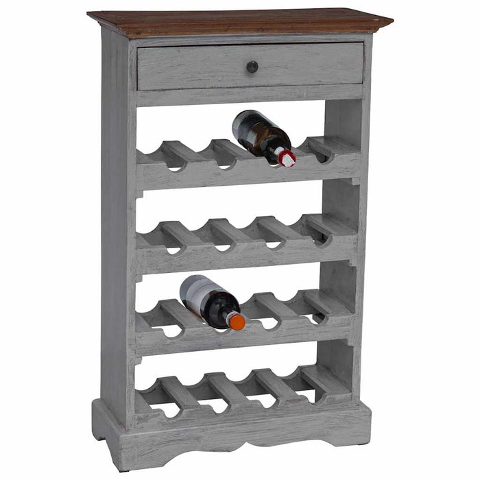 Suport sticle de vin, 55x23x85 cm, lemn masiv de mahon - WALTI WALTI