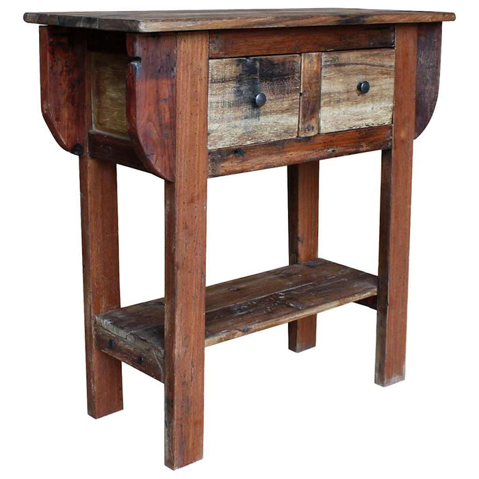 Masă consolă, 80x35x80 cm, amestec de lemn reciclat - WALTI WALTI