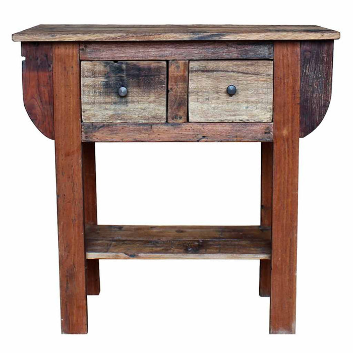Masă consolă, 80x35x80 cm, amestec de lemn reciclat - WALTI WALTI