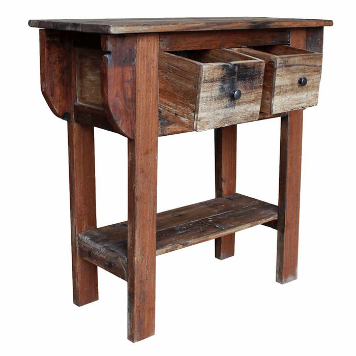 Masă consolă, 80x35x80 cm, amestec de lemn reciclat - WALTI WALTI