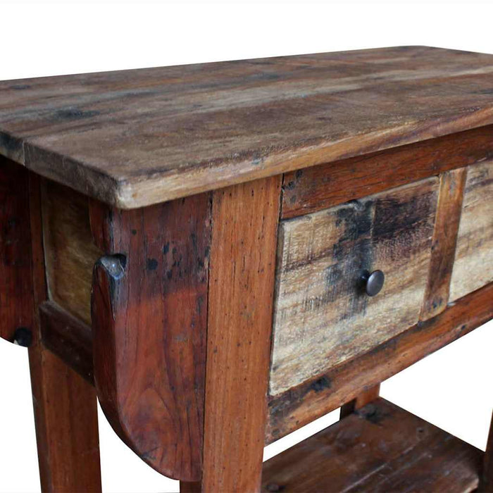 Masă consolă, 80x35x80 cm, amestec de lemn reciclat - WALTI WALTI