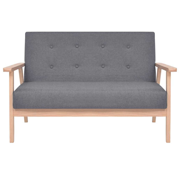 Canapea cu 2 locuri, gri închis, material textil - WALTI WALTI