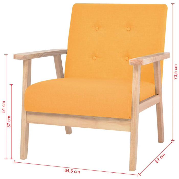 Fotoliu, galben, material textil - WALTI WALTI