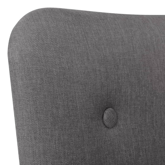 Fotoliu cu taburet pentru picioare, gri, material textil WALTI