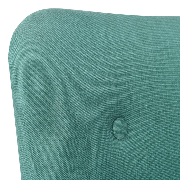 Fotoliu cu taburet pentru picioare, verde, material textil WALTI