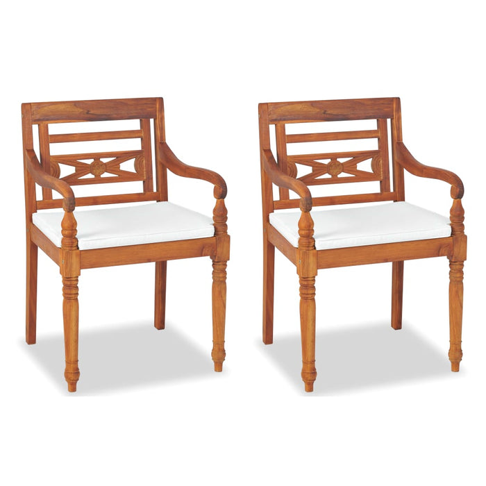 Set mobilier de grădină cu perne, 4 piese, lemn masiv de tec - WALTI WALTI