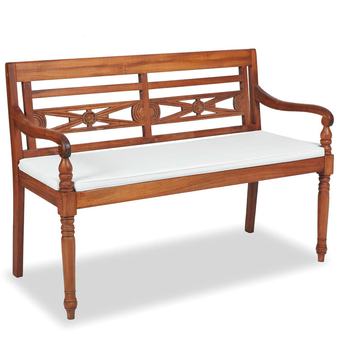 Set mobilier de grădină cu perne, 4 piese, lemn masiv de tec - WALTI WALTI