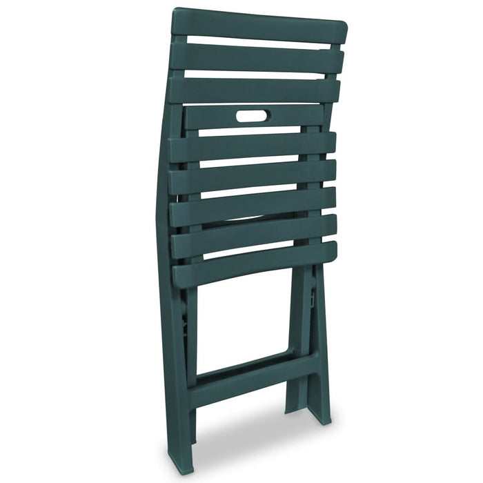 Set mobilier bistro pliabil, 3 piese, verde, plastic - WALTI WALTI
