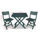 Set mobilier bistro pliabil, 3 piese, verde, plastic - WALTI WALTI
