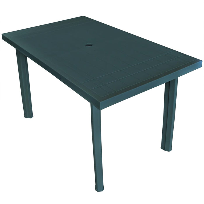 Masă de grădină, verde, 126 x 76 x 72 cm, plastic WALTI