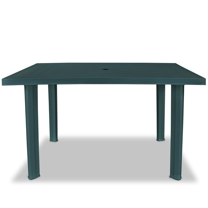 Masă de grădină, verde, 126 x 76 x 72 cm, plastic WALTI