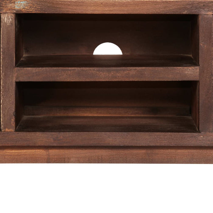 Comodă TV din lemn masiv de acacia, vintage, 118 x 30 x 40 cm WALTI