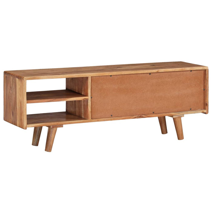 Dulap TV cu uși sculptate, 117x30x40 cm, lemn masiv de acacia WALTI