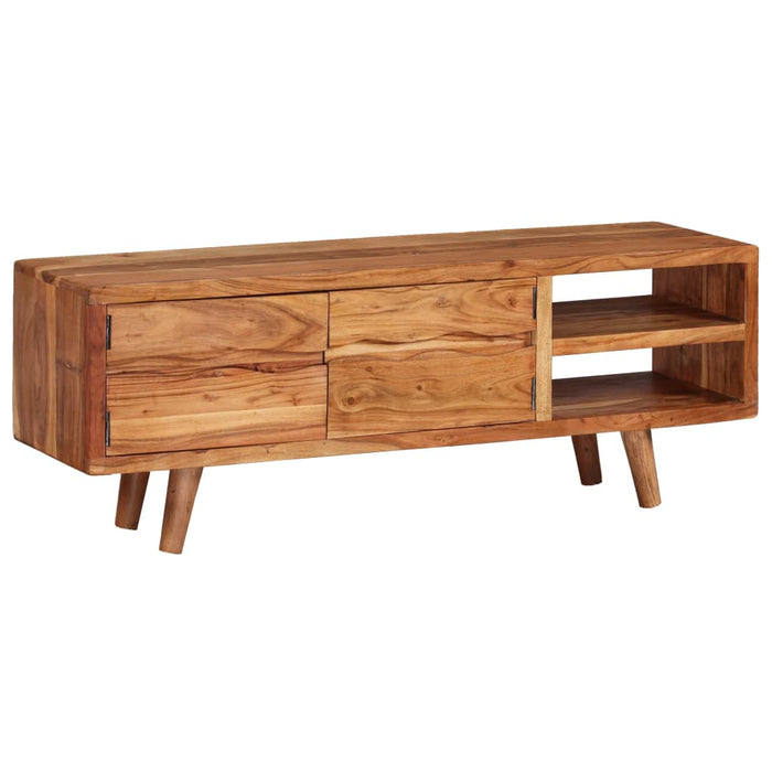 Dulap TV cu uși sculptate, 117x30x40 cm, lemn masiv de acacia WALTI