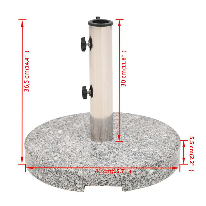 Suport umbrelă de soare, granit, rotund, 20 kg - WALTI WALTI