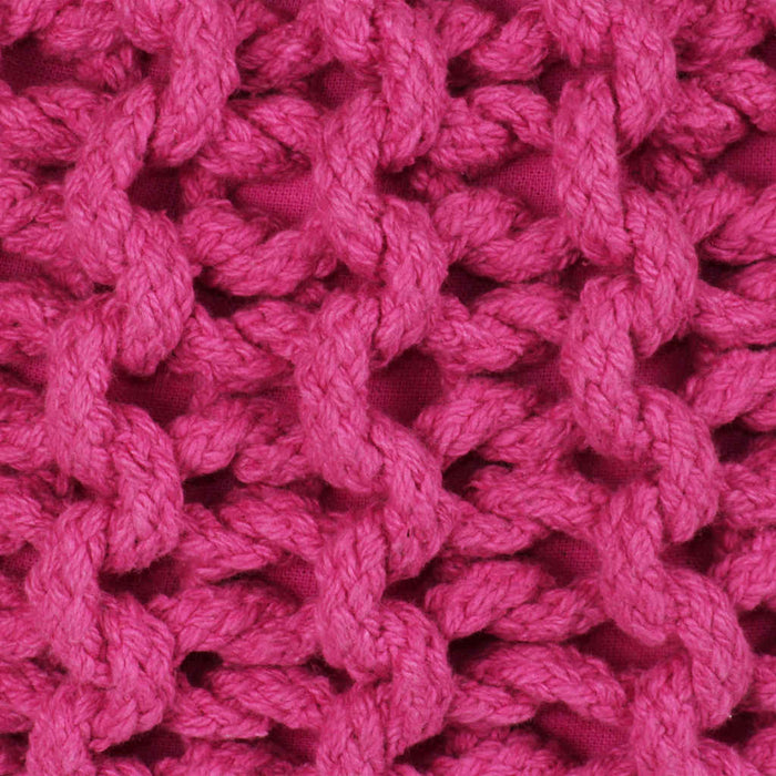 Puf tricotat manual, bumbac, 50 x 35 cm, roz WALTI
