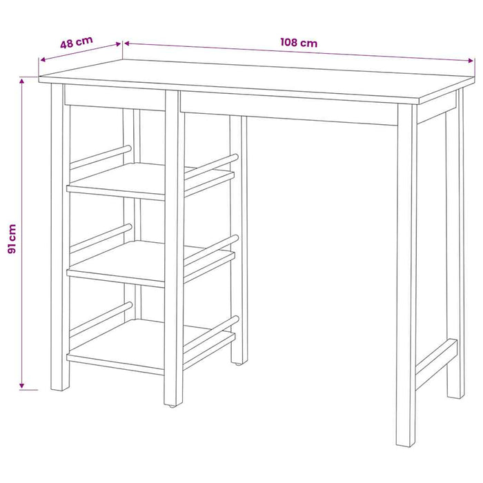 Set mobilier de bar, 3 piese, MDF, negru - WALTI WALTI