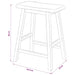Set mobilier de bar, 3 piese, MDF, negru - WALTI WALTI