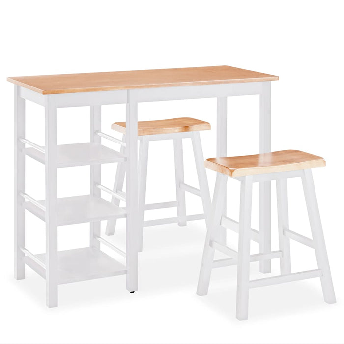 Set mobilier de bar, 3 piese, alb, MDF - WALTI WALTI